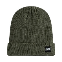 super natural winter hat Merino basic beanie (merino wool, ideal thermal protection) dark green - 1 piece