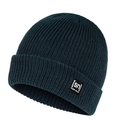 super natural winter hat Merino basic beanie (merino wool, ideal thermal protection) navy blue - 1 piece