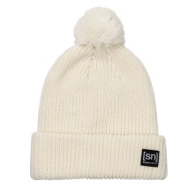 super natural winter hat pom beanie with pom pom white ladies - 1 piece