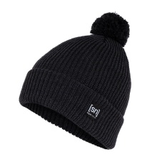 super natural winter hat pom beanie with pom pom black ladies - 1 piece