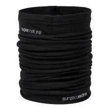 super natural multifunctional neck gaiter Wanderlust neck warmer (casual merino neck warmer) black - 1 piece