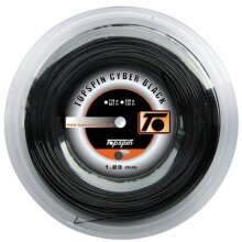 Topspin Tennis String Cyber Black (Durability+Control) black 110m roll