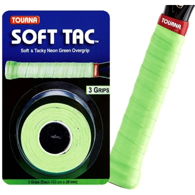 Tourna Overgrip Soft Tac neon green 3-pack