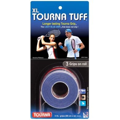 Tourna Overgrip Tuff XL (longer durability) blue 3-pack