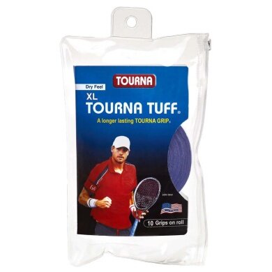 Tourna Overgrip Tuff XL (longer durability) blue - 10 pieces in a zip bag