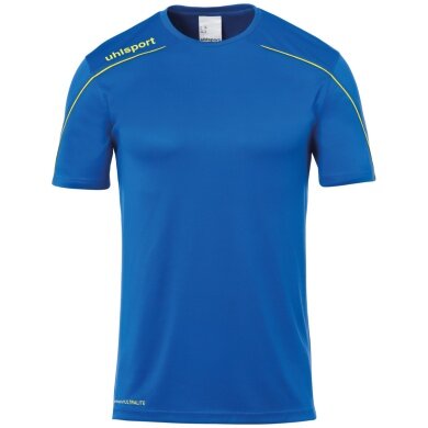 uhlsport Sport Jersey Stream 22 (100% Polyester) azure blue/lime yellow Men