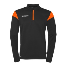 uhlsport Long Sleeve Zip Top Squad 27 (Stand Collar) black/orange Men's