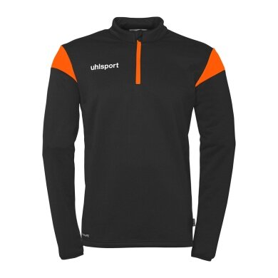 uhlsport Long Sleeve Zip Top Squad 27 (Stand Collar) black/orange Men's