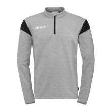 uhlsport Long Sleeve Zip Top Squad 27 (Stand-up Collar) grey/black Children