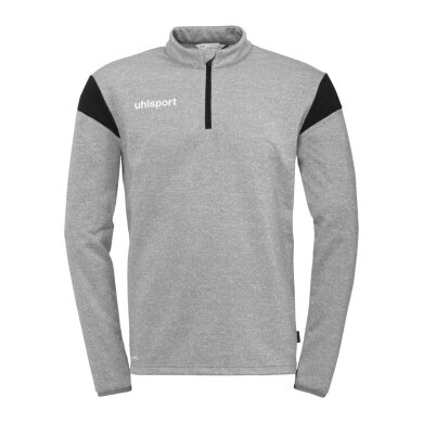 uhlsport Long Sleeve Zip Top Squad 27 (Stand Collar) grey/black Men's