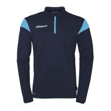 uhlsport Long Sleeve Zip Top Squad 27 (Stand Collar) navy blue/sky blue Men's