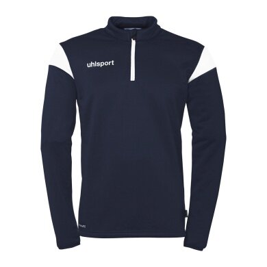 uhlsport Long Sleeve Zip Top Squad 27 (Stand Collar) navy blue/white Men's