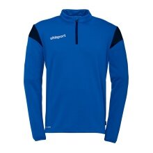 uhlsport Long Sleeve Zip Top Squad 27 (Stand Collar) azure blue/navy blue children