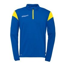 uhlsport Long Sleeve Zip Top Squad 27 (Stand-up Collar) azure blue/yellow Kids