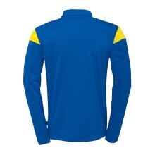 uhlsport Long Sleeve Zip Top Squad 27 (Stand-up Collar) azure blue/yellow Kids