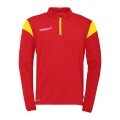 uhlsport Long Sleeve Zip Top Squad 27 (Stand Collar) red/yellow Men's