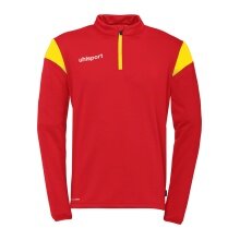 uhlsport Long Sleeve Zip Top Squad 27 (Stand Collar) red/yellow Men's