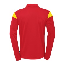 uhlsport Long Sleeve Zip Top Squad 27 (Stand Collar) red/yellow Men's