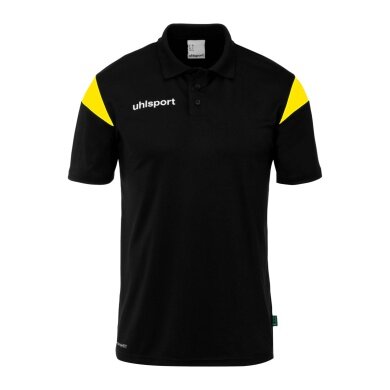 uhlsport Sport Polo Squad 27 (100% recycled Polyester) black/yellow Men's