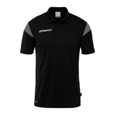 uhlsport Sport Polo Squad 27 (100% recycled Polyester) black/anthracite grey men's