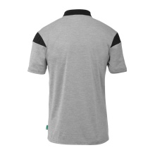 uhlsport Sport Polo Squad 27 (100% recycled Polyester) light grey/black Men's