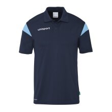 uhlsport Sport Polo Squad 27 (100% recycled Polyester) navy blue/sky blue men's