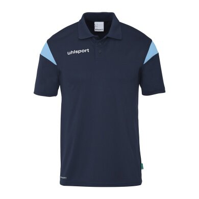 uhlsport Sport Polo Squad 27 (100% recycled Polyester) navy blue/sky blue men's