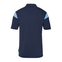 uhlsport Sport Polo Squad 27 (100% recycled Polyester) navy blue/sky blue men's