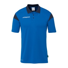 uhlsport Sport Polo Squad 27 (100% recycled polyester) azure blue/navy blue men's