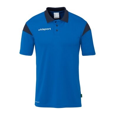 uhlsport Sport Polo Squad 27 (100% recycled Polyester) azure blue/navy blue children