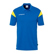 uhlsport Sport Polo Squad 27 (100% recycled Polyester) azure blue/yellow Men's