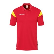 uhlsport Sport Polo Squad 27 (100% recycled polyester) red/yellow men's