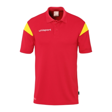 uhlsport Sport Polo Squad 27 (100% recycled polyester) red/yellow men's