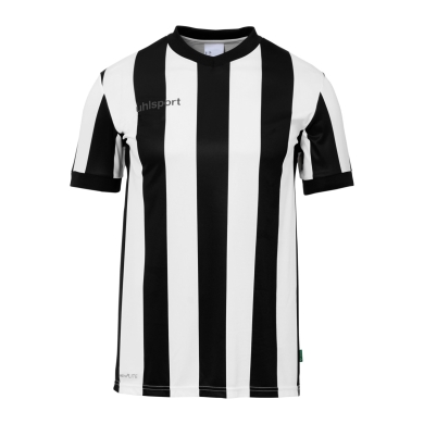 uhlsport Sport T-shirt Retro Stripe (V-neck) Short Sleeve black/white Men