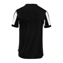 uhlsport Sport T-shirt Retro Stripe (V-neck) Short Sleeve black/white Men