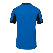 uhlsport Sport T-shirt Retro Stripe (V-neck) Short Sleeve black/azure blue Men