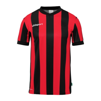 uhlsport Sport T-shirt Retro Stripe (V-neck) Short Sleeve black/red Men