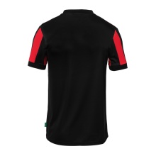 uhlsport Sport T-shirt Retro Stripe (V-neck) Short Sleeve black/red Men