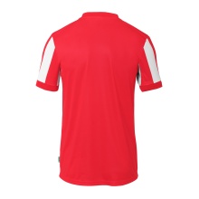 uhlsport Sport T-shirt Retro Stripe (V-neck) Short Sleeve red/white Men