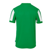 uhlsport Sport T-shirt Retro Stripe (V-neck) Short Sleeve Green/White Men