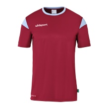 uhlsport Sport T-shirt Squad 27 (100% Polyester) bordeaux/sky blue Men's