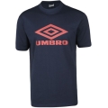 Umbro Casual T-shirt Diamond Logo Tee (Cotton) Indigo Blue/Red Men