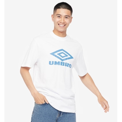 Umbro Leisure T-shirt Diamond Logo Tee (Cotton) White/Blue Men