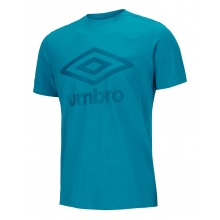 Umbro T-shirt Big Logo aqua blue/dark blue Men