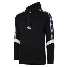 umbro Hooded Sweatshirt Diamond Taped 1/2 Zip Hoodie (Cotton Blend) black Men