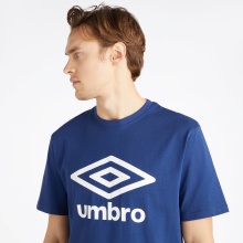 Umbro Leisure T-shirt Big Logo (Cotton) Navy Blue/White Men