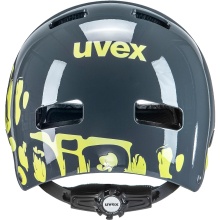 uvex Kids Bike Helmet kid 3 (hard shell, adjustable, ventilation openings, one-hand) grey/yellow