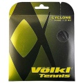 Stringing with tennis string Völkl Cyclone (Durability+Spin) black