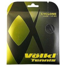 Stringing with tennis string Völkl Cyclone (Durability+Spin) black