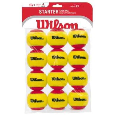 Wilson Methodology Balls Stage 3 Starter Easy Ball Red yellow/red 12-pack Bag